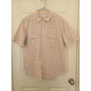 Lot of 2 Banana Republic Mens Short Sleeve Shirts Size XL 2 Plaid Button Down